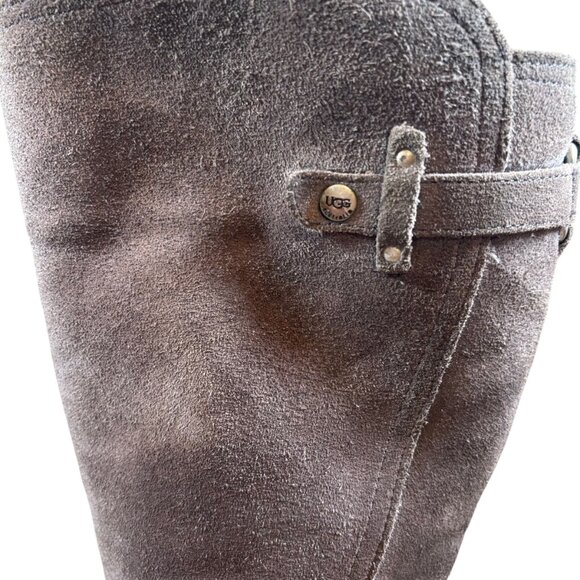 UGG Jillian Gray Suede Knee Boots - Picture 9 of 12